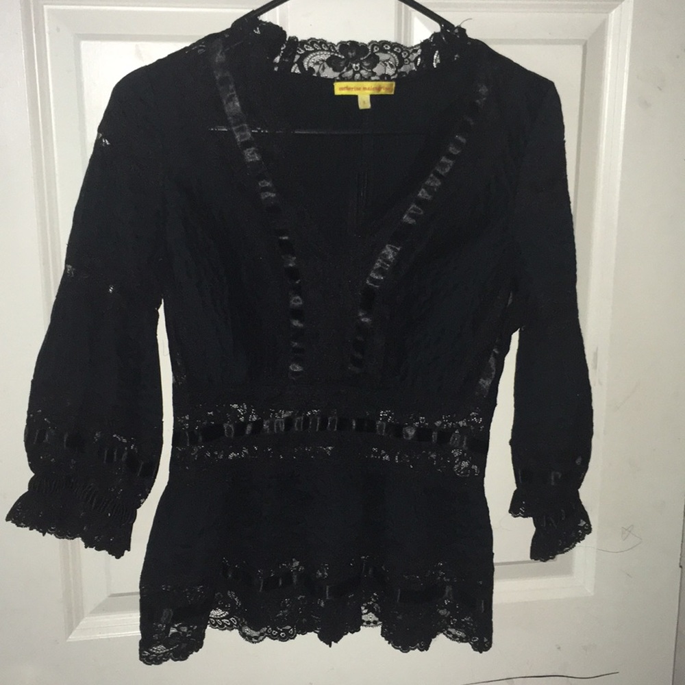 Catherine malandrín lace top sz S
